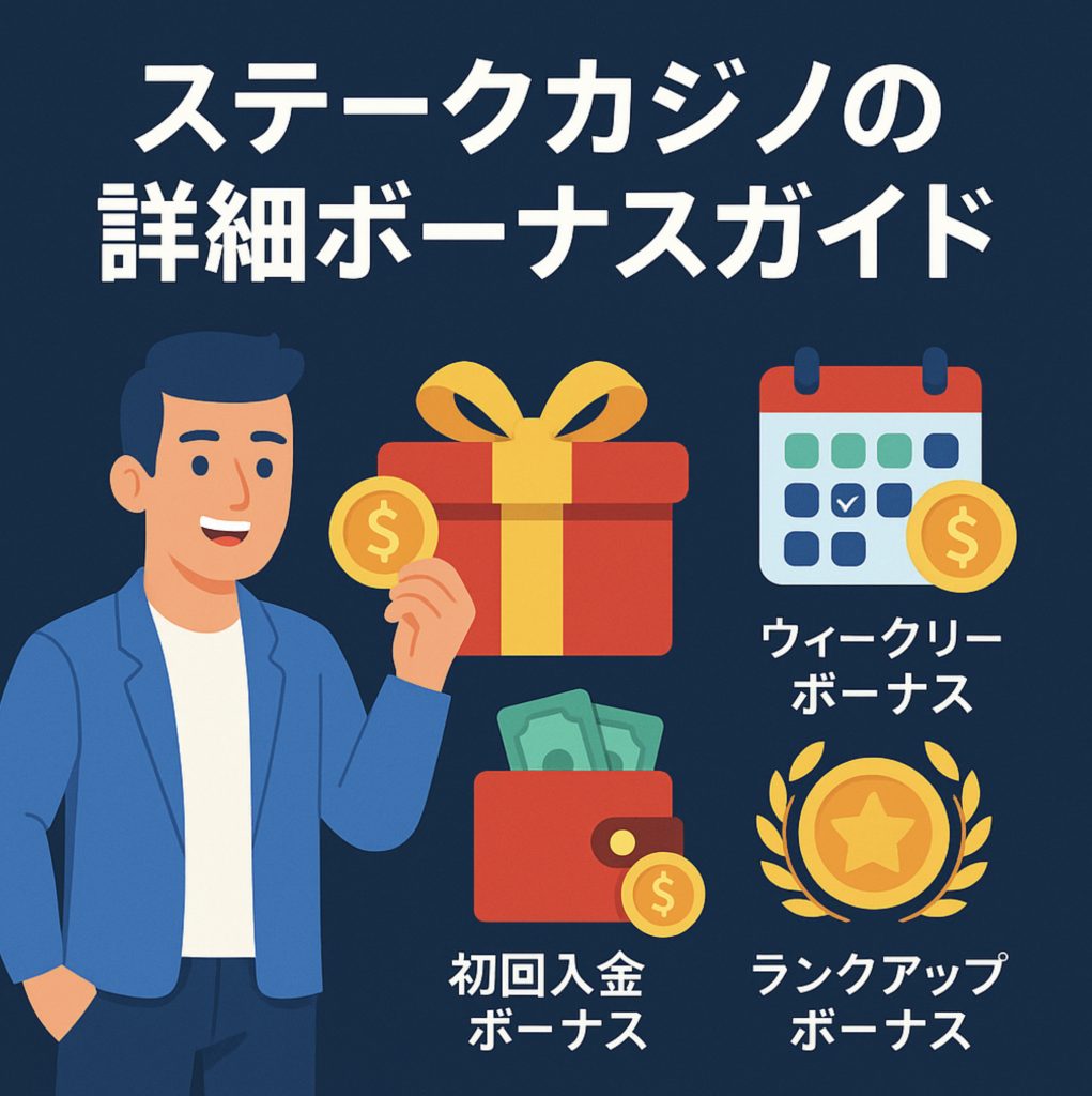 ステークカジノの詳細ボーナスガイド